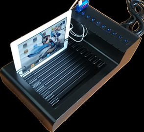 สเตนเลสสตีล 10 Port Tabletop USB ชาร์จสถานีสำหรับโทรศัพท์มือถือ / Ipad / Cell Phone