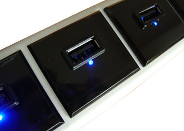 5V 2.1A สมาร์ทพอร์ตการชาร์จไฟ USB 7 สายไฟรางปลั๊กไฟพร้อมสาย USB