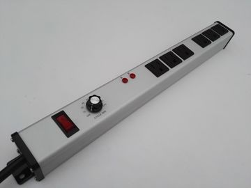 คุณภาพ  Aluminum Alloy Adjustable Timer Power Outlet PDU Power Bar With Six Way โรงงาน