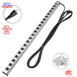 คุณภาพ  Heavy Duty Slim Multi Outlet Power Strip , 20 Outlet Grounded Multi Plug Extension Cord โรงงาน