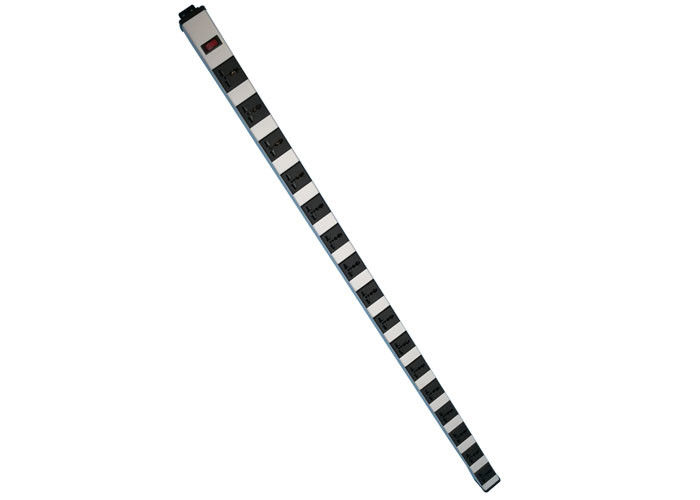 48 นิ้ว Heavy Duty Universal Metal Power Strip PDU 16 Way สำหรับการใช้งานหม้อแปลง / ตัวแปลง