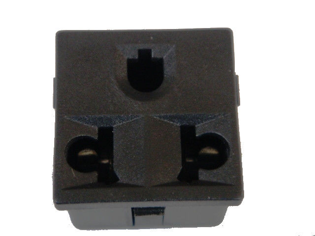 Black Brazil Square 3 ช่องเสียบปลั๊กพาวเวอร์ปลั๊กไฟ AC 250VAC 20A