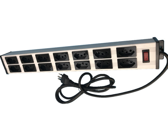 ไฟเบอร์ออปติก 14 "19" บราซิลหลายรุ่นพร้อมสวิตช์ 10 แอมป์ 250V