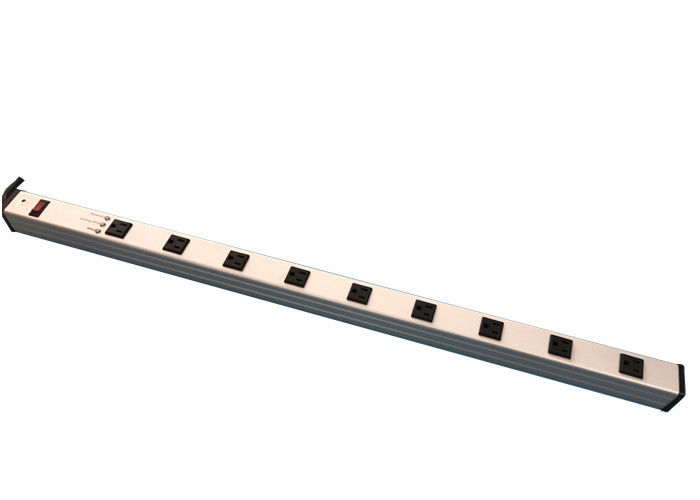 ปลั๊กรางปลั๊กไฟ Thin Stripe 9 ที่มีสวิตช์ปิด, ตัวป้องกันไฟกระชาก Power Bar 15A 125VAC