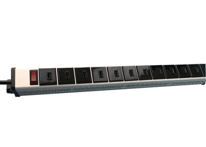 บาร์ไฟฟ้าพร้อม 12 พอร์ต Outlet USB, อุปกรณ์เสริม USB Power Strip หลายสาย
