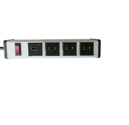 ตัวยึดปลั๊ก USB 5 พอร์ท 2.1A แบบติดตั้งได้เดียวกับที่มี Alu Alloy Housing รองรับ ETL FCC CE